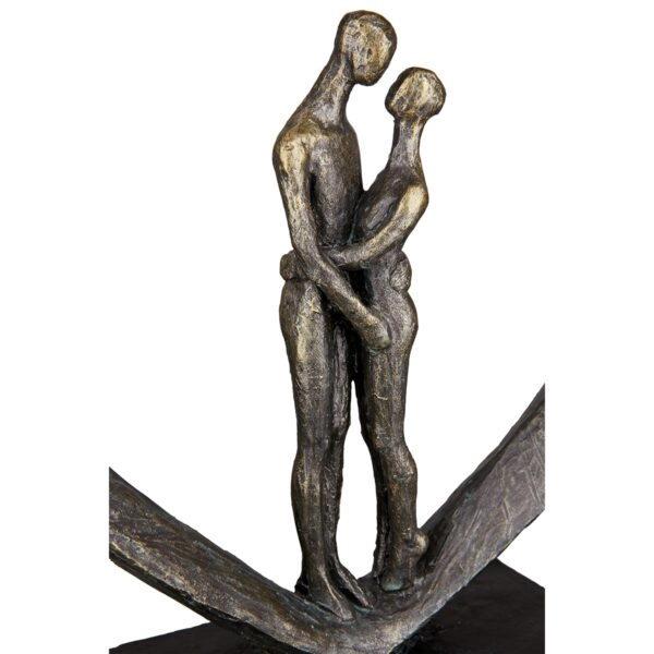 Γλυπτό Καρδιά "Love Tree" Couple Motif Πολυρεζίνη Μπρούντζινο PU 32X8x31.5cm