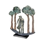 Γλυπτό "Under Trees" Couple Motif Πολυρεζίνη Μπρούντζινο PU 29x7x30cm