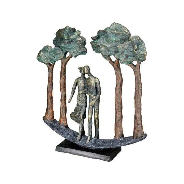 Γλυπτό "Under Trees" Couple Motif Πολυρεζίνη Μπρούντζινο PU 29x7x30cm