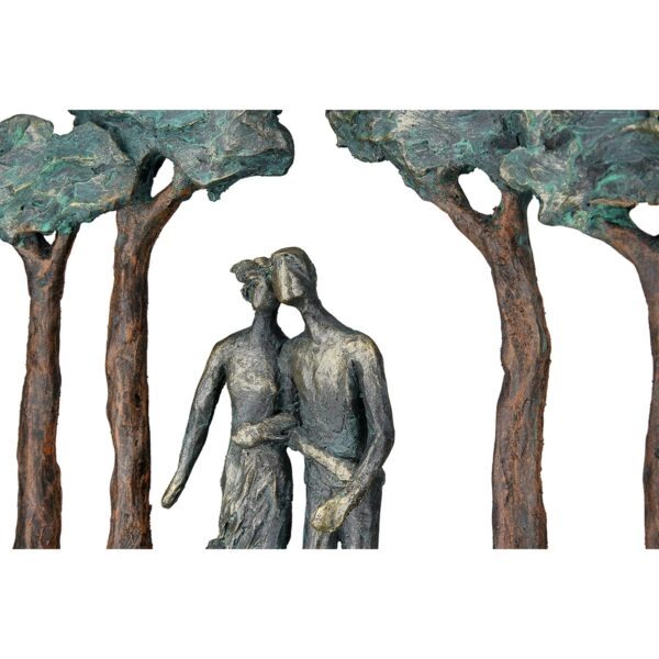 Γλυπτό "Under Trees" Couple Motif Πολυρεζίνη Μπρούντζινο PU 29x7x30cm