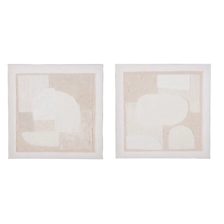 Picture Square "Velva" Canvas Cream PU Pcs. Assorted 30x2.7x30cm
