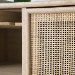 Artekko Cons Μπουφές Κάβα MDF Ψάθα Φυσική Απόχρωση (75x36x78)cm