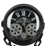Ρολόι "Chain" Gear Motif Glassware Metal Black 18X17X33Cm 18X17X33Cm