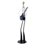 Φιγούρα Musician "Jazzband" Μέταλλο Μαύρο Λευκό PU 14.5x9.5x41cm