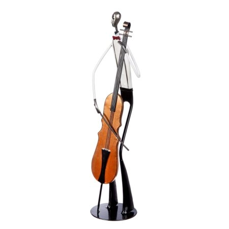Φιγούρα Musician "Jazzband" Μέταλλο Μαύρο Λευκό PU 10.5x9.5x40.5cm