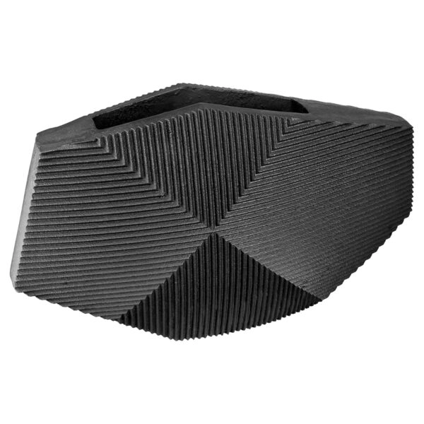 Βάζο "Heptagon" Πολυρεζίνη Μαύρο PU 38x10x21.5cm