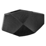 Βάζο "Heptagon" Πολυρεζίνη Μαύρο PU 38x10x21.5cm