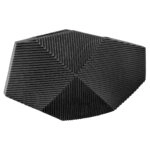 Βάζο "Heptagon" Πολυρεζίνη Μαύρο PU 38x10x21.5cm