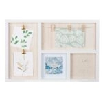 Photo Θήκη Rectangular "Imago" Acrilic Mdf Ecru Λευκό PU 48x3x32cm