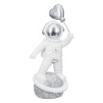 Figure Astronaut Poly White Silver Ποικιλία 3 φορές 11X5X12Cm 11X5X12Cm