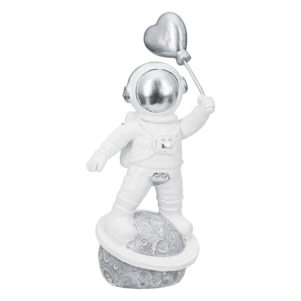 Figure Astronaut Poly White Silver Ποικιλία 3 φορές 11X5X12Cm 11X5X12Cm