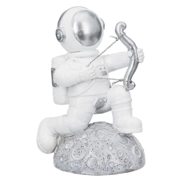 Figure Astronaut Poly White Silver Ποικιλία 3 φορές 11X5X12Cm 11X5X12Cm