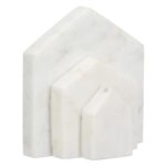 Βιβλιοθήκη Σπίτι Μαρμάρινο Μπεζ Λευκό 11X5X12Cm 11X5X12Cm
