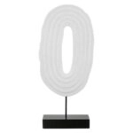 Stand Relief "Pezzo" Mdf Μαύρο Λευκό PU 4 17.5x7.5x39.5cm