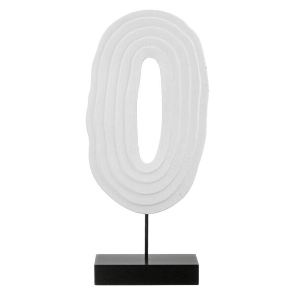 Stand Relief "Pezzo" Mdf Μαύρο Λευκό PU 4 17.5x7.5x39.5cm