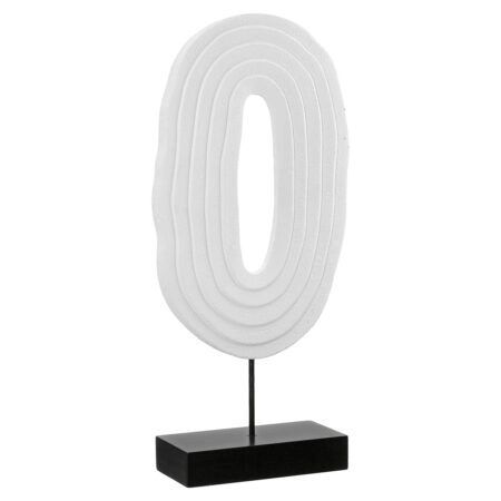 Ανάγλυφο Σταντ 'Pezzo' MDF Μαύρο/Λευκό 7.5x17.5x39.5cm