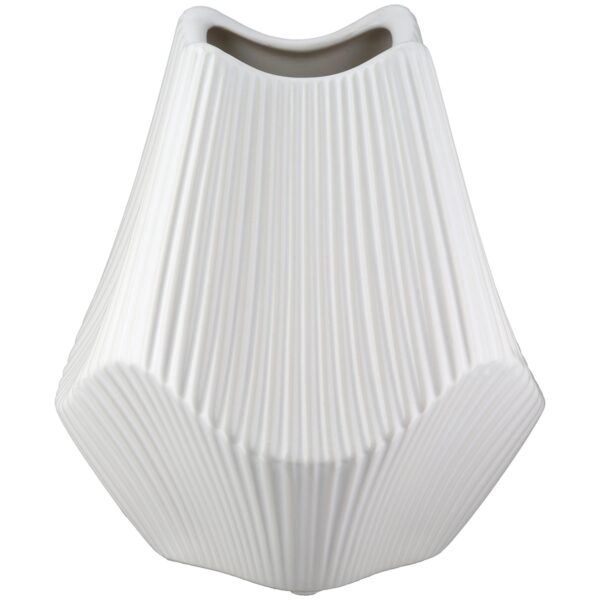 Βάζο Κεραμικό Λευκό 15Χ15Χ18εκ 15Χ15Χ18εκ