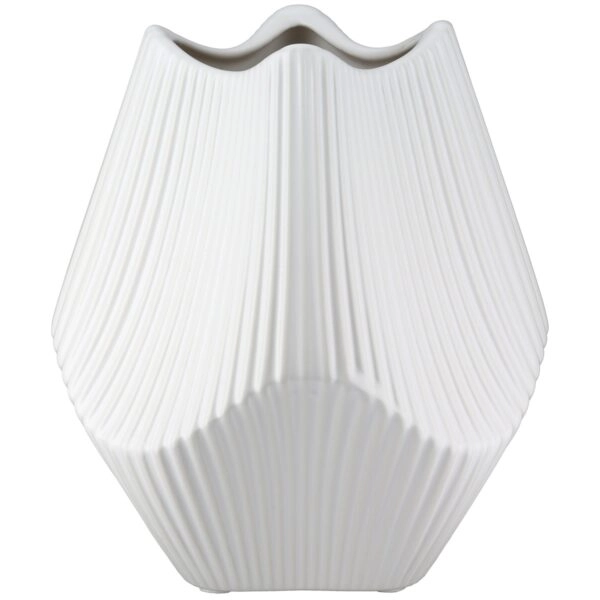 Βάζο Κεραμικό Λευκό 15Χ15Χ18εκ 15Χ15Χ18εκ