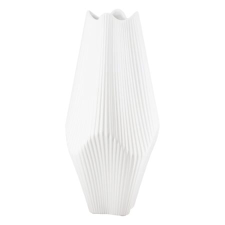 Βάζο Κεραμικό Λευκό 15X15X30Cm 15X15X30Cm