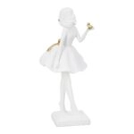 Φιγούρα Γυναίκα Πολύ Λευκό Χρυσό 11X11X24Cm 11X11X24Cm