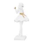 Φιγούρα Γυναίκα Πολύ Λευκό Χρυσό 11X11X24Cm 11X11X24Cm