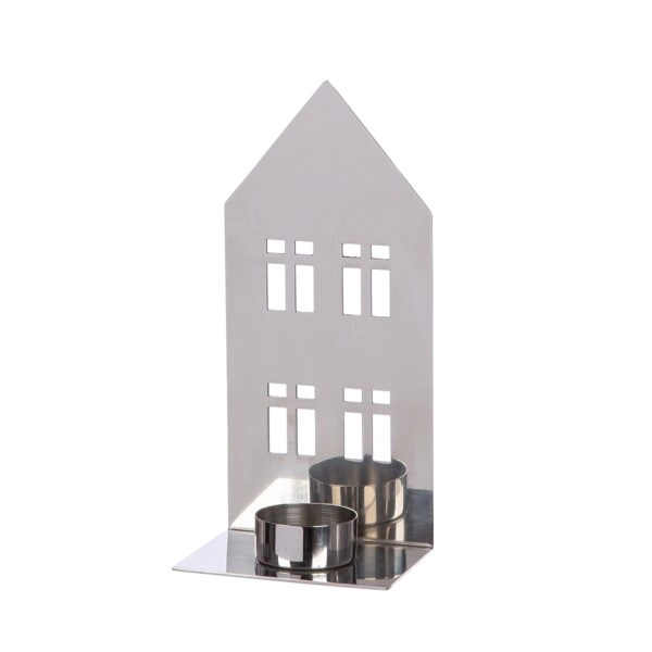 Ρεσώ Θήκη Σπίτι "Casita" Ατσάλι Ασημένιο PU 9.5x7x20cm