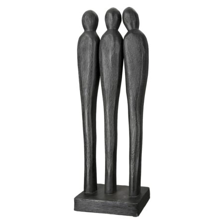 Γλυπτό '3 People' Ομάδα Ξύλο Μάνγκο Μαύρο 6.5x14x36cm