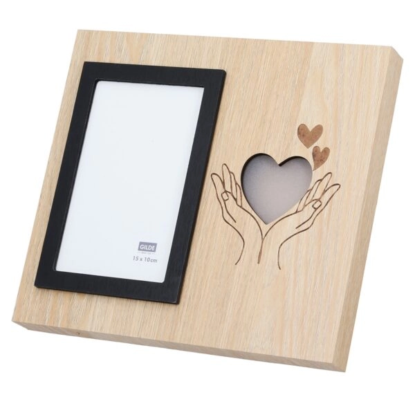 Κορνίζα (Led) Ορθογώνια Καρδιά Μοτίφ Mdf Καφέ 2 Ποικιλία 25X3X22Cm 25X3X22Cm