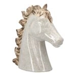 Sculpture Horse Ceramic Beige 19X9X20Cm 19X9X20Cm