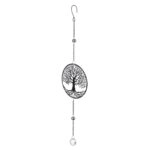 Κρεμάστρα Round Tree Of Life Motif Metal Black 15X3X58Cm 15X3X58Cm