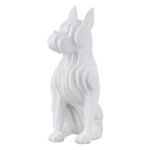 Figure Dog Synthetic Resin White 8X12X22Cm 8X12X22Cm