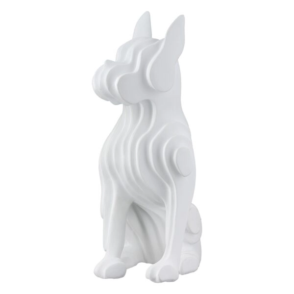 Figure Dog Synthetic Resin White 8X12X22Cm 8X12X22Cm