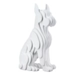Figure Dog Synthetic Resin White 8X12X22Cm 8X12X22Cm