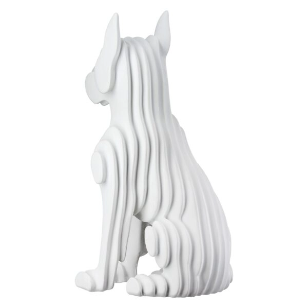 Figure Dog Synthetic Resin White 8X12X22Cm 8X12X22Cm