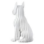 Figure Dog Synthetic Resin White 8X12X22Cm 8X12X22Cm