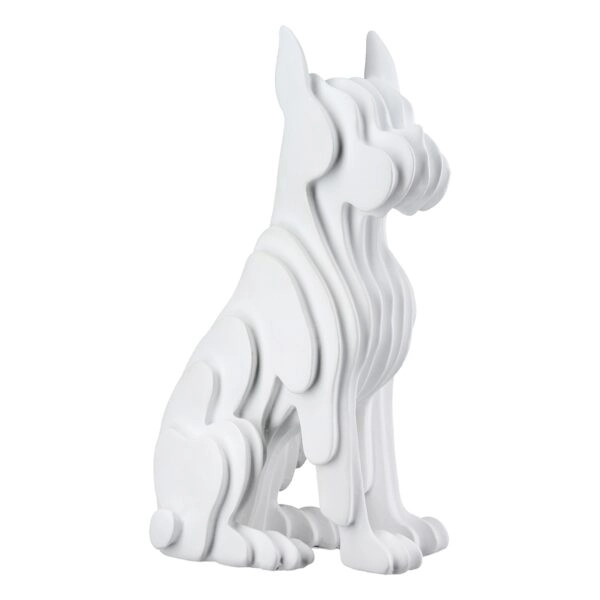 Figure Dog Synthetic Resin White 8X12X22Cm 8X12X22Cm