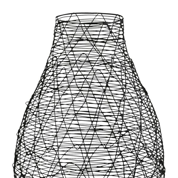 Βάζο Βολβώδες Μεταλλικό Μαύρο D17X26Cm D17X26Cm