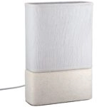 Επιτραπέζιο Φωτιστικό Ορθογώνιο Κεραμικό Μπεζ Λευκό 20X8X30Cm 20X8X30Cm