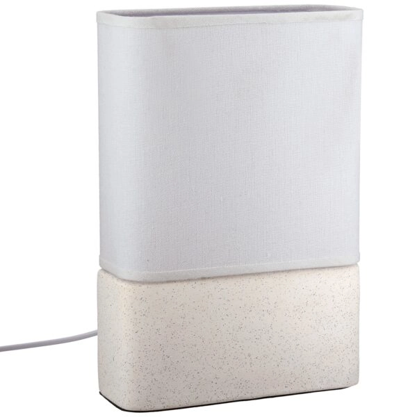 Επιτραπέζιο Φωτιστικό Ορθογώνιο Κεραμικό Μπεζ Λευκό 20X8X30Cm 20X8X30Cm