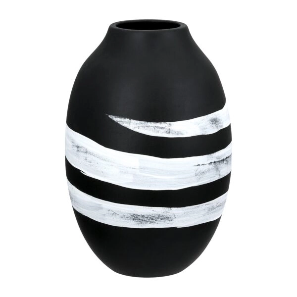 Βάζο Στρογγυλό Κεραμικό Μαύρο D14X21Cm D14X21Cm