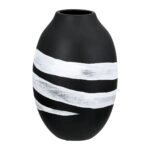 Βάζο Στρογγυλό Κεραμικό Μαύρο D14X21Cm D14X21Cm