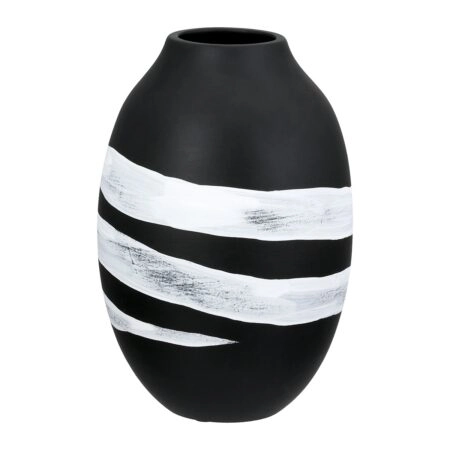 Βάζο Στρογγυλό Κεραμικό Μαύρο D14X21Cm D14X21Cm