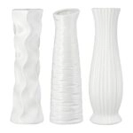 Βάζο Κεραμικό Λευκό Ποικιλία 3 φορές D13X46Cm D13X46Cm