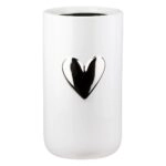 Βάζο Καρδιά Μοτίφ Κεραμικό Λευκό D9X16Cm D9X16Cm