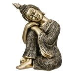 Figure Buddha Synthetic Resin Χρυσόχρωμο 10X10X17Cm 10X10X17Cm