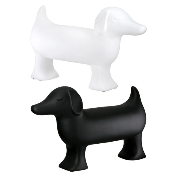 Figure Dog Ceramic Black White 2 Assorted 35X11X23Cm 35X11X23Cm