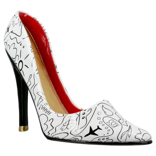 Μπουκαλοθήκη Παπούτσια Μονής Γραμμής Σχεδίασης Συνθετική Ρητίνη Λευκή 23X9X19Cm 23X9X19Cm