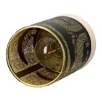 Φανάρι (Led) Κυλινδρικό Μοτίβο Ελέφαντα Μεταλλικό Μαύρο D9X15Cm D9X15Cm