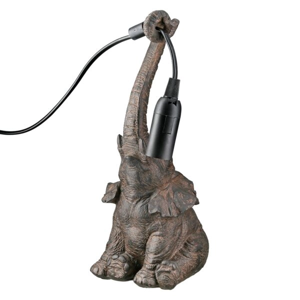 Επιτραπέζιο Φωτιστικό Elephant Συνθετική Ρητίνη Καφέ 12X13X28Cm 12X13X28Cm