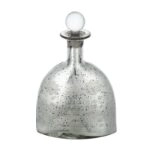 Artekko Antique Βάζο με Πώμα Γυάλινο Ασημί